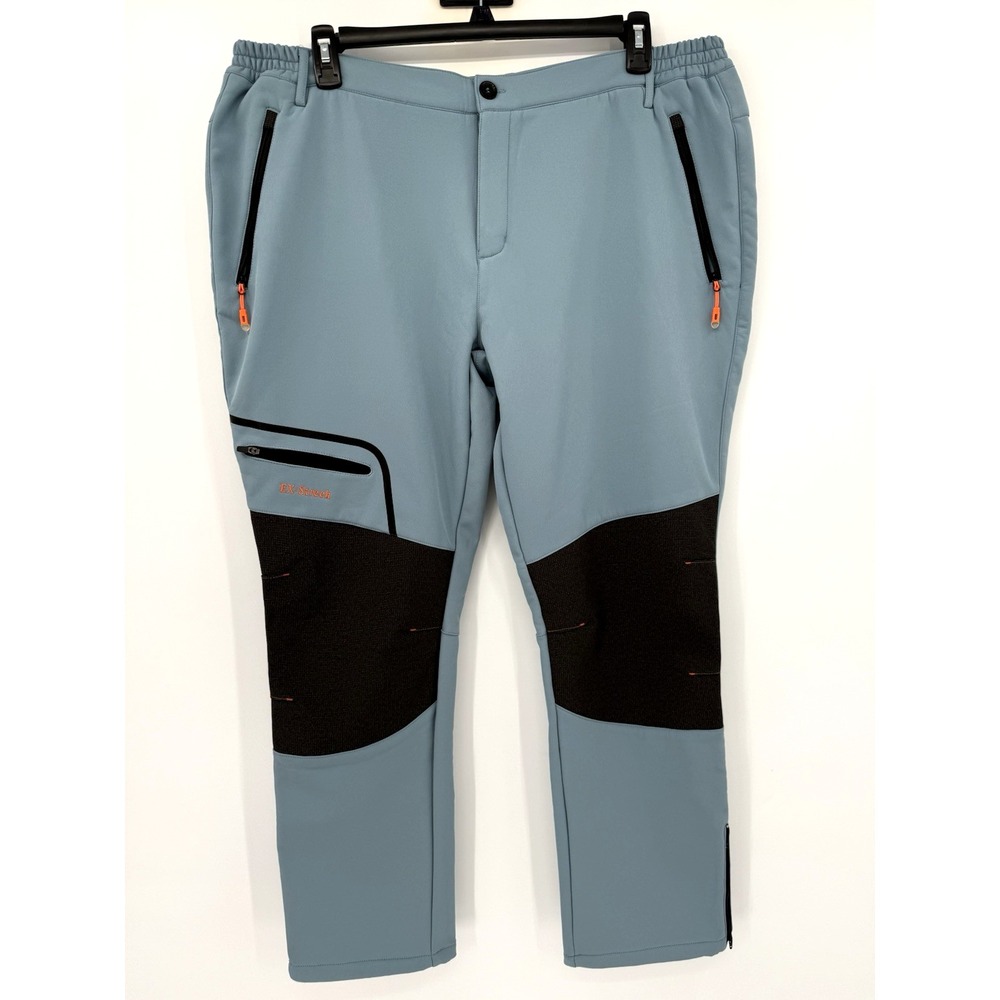 Postropaky Outdoor Snow Ski Pants Fleece Lined Blue Stretch Zip Ankle 22 Regular